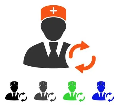 Refresh Doctor Flat Icon Stock Illustration