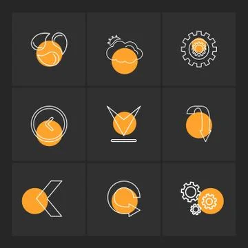 Refresh , download , back , arrows , directions , left , right , pointer ,eps Stock Illustration