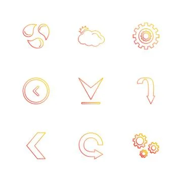Refresh , download , back , arrows , directions , left , right , pointer ,eps Stock Illustration