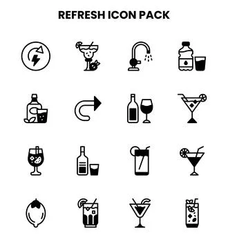 Refresh DuoTone Design Icons Pack Illustrazione stock