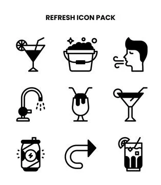 Refresh DuoTone Icons Pack Stock Illustration