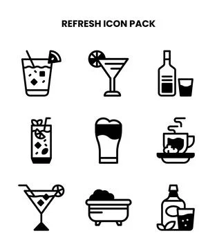 Refresh DuoTone Icons Pack Stock Illustration