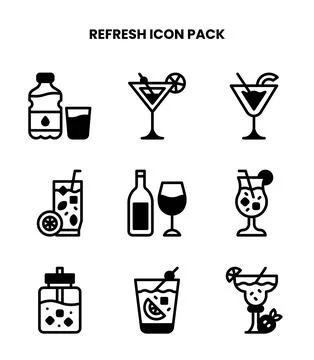 Refresh DuoTone Vector Icons Pack Illustrazione stock
