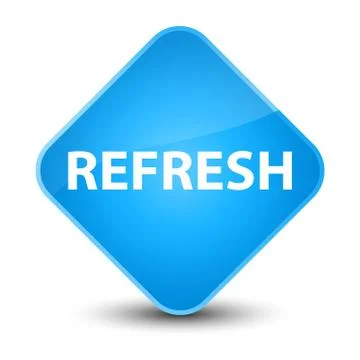 Refresh elegant cyan blue diamond button Stock Illustration