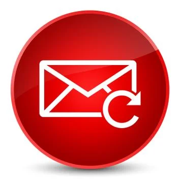 Refresh email icon elegant red round button Stock Illustration