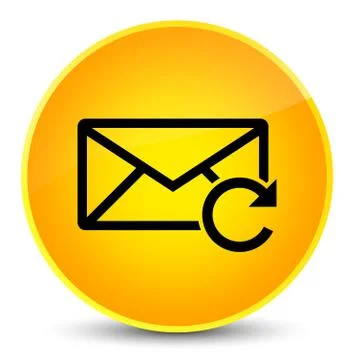 Refresh email icon elegant yellow round button イラスト素材