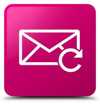 Refresh email icon pink square button イラスト素材