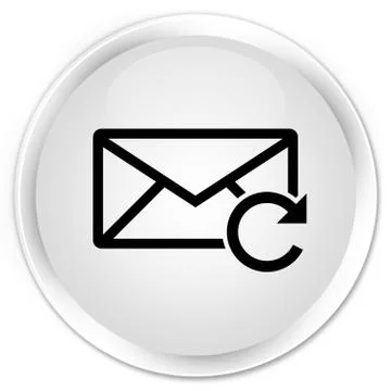 Refresh email icon premium white round button Illustrazione stock