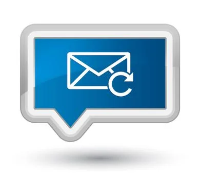 Refresh email icon prime blue banner button Illustrazione stock