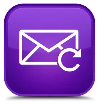 Refresh email icon special purple square button イラスト素材