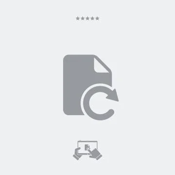 Refresh file icon,refresh file vector, refresh file symbol, refresh file illu 스톡 일러스트