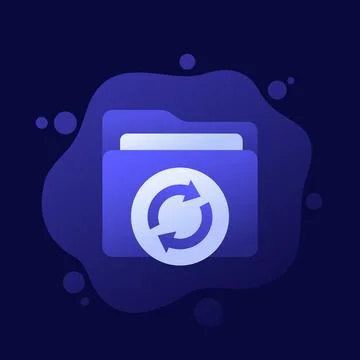 Refresh folder icon, vector design Stock Illustration