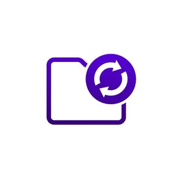 Refresh folder icon, vector pictogram Stock Illustration