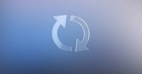 Refresh Glass 3d Icon Video stock 67354870