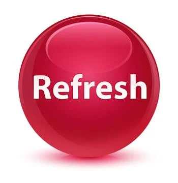 Refresh glassy pink round button Stock Illustration