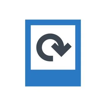Refresh glyph color icon Stock Illustration