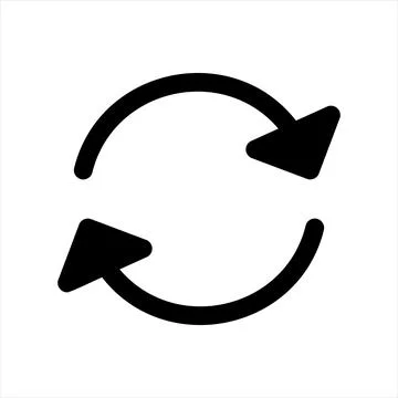 Refresh glyph icon vector illustration isolated on white background Stock Illustration