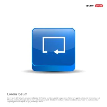 Refresh icon - 3d Blue Button Stock Illustration