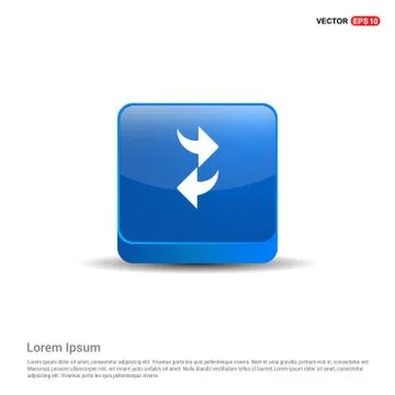 Refresh Icon - 3d Blue Button Stock Illustration