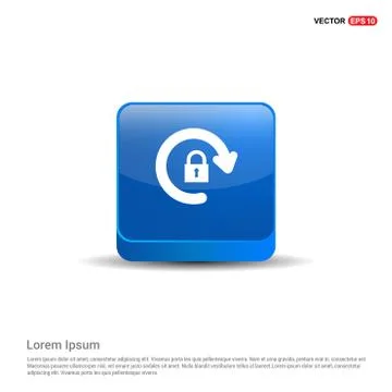 Refresh icon - 3d Blue Button Stock Illustration