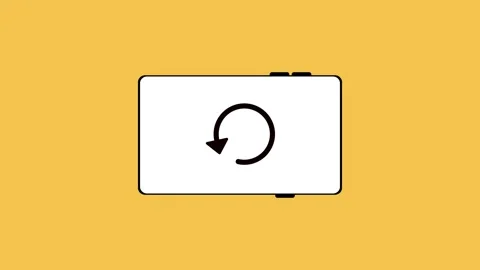 Refresh icon animated on a yellow background. Stock Footage 274291758