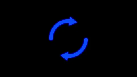 Refresh icon animation with blue circular arrows. Refresh icon loading prog.. 動画素材 337132129