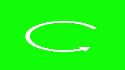 Refresh Icon Animation. Linear animation on Green Background. 4K 스톡 동영상 256078207