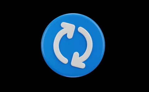 Refresh Icon animation, Reload Symbol 3d render animation Stock Footage 278641393