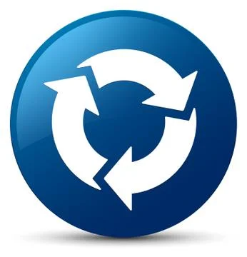 Refresh icon blue round button Stock Illustration