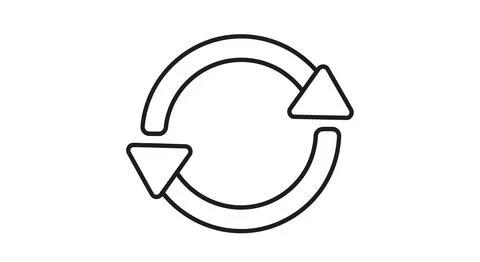 Refresh icon with circular arrows Stock Illustration