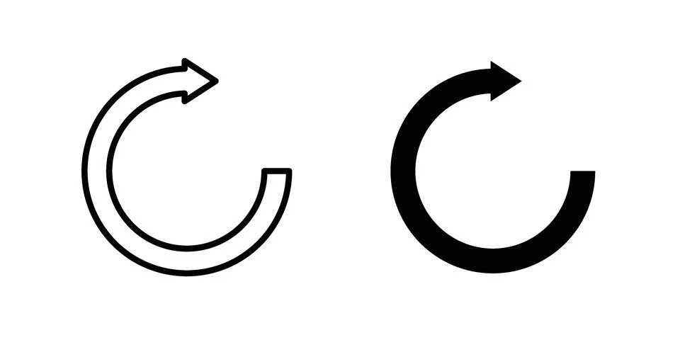 Refresh icon for design projects and web UI Illustrazione stock