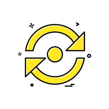 Refresh icon design vector Illustrazione stock