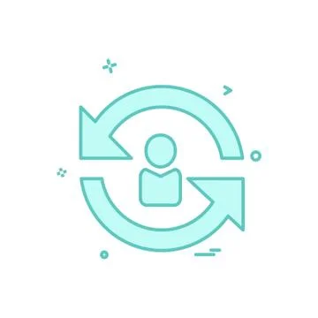 Refresh icon design vector Illustrazione stock