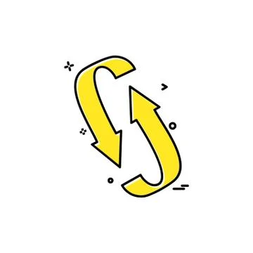 Refresh icon design vector Stock Illustration