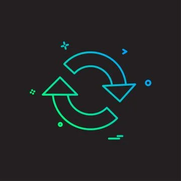 Refresh icon design vector Stock Illustration