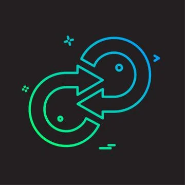 Refresh icon design vector Illustrazione stock