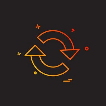Refresh icon design vector Stock Illustration