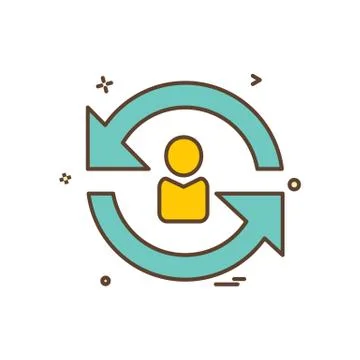 Refresh icon design vector イラスト素材