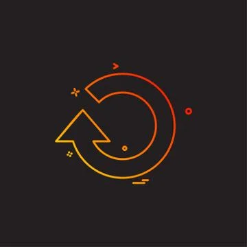 Refresh icon design vector イラスト素材