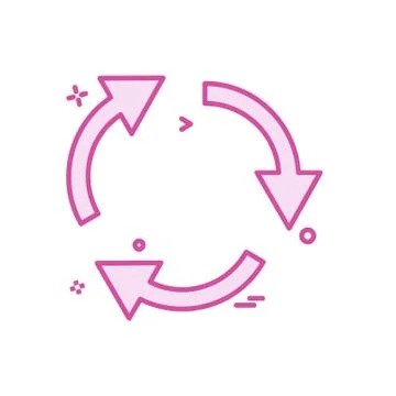 Refresh icon design vector 스톡 일러스트