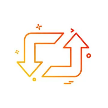 Refresh icon design vector Stock Illustration