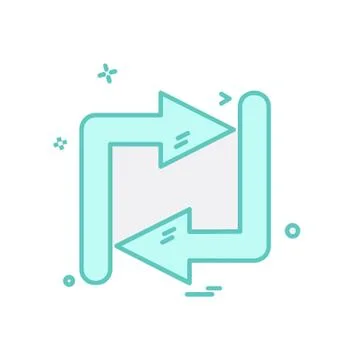 Refresh icon design vector 库存插图