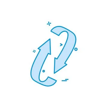 Refresh icon design vector Illustrazione stock