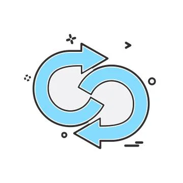 Refresh icon design vector 스톡 일러스트