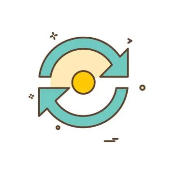 REfresh icon design vector \ イラスト素材