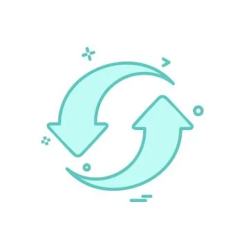 Refresh icon design vector 库存插图