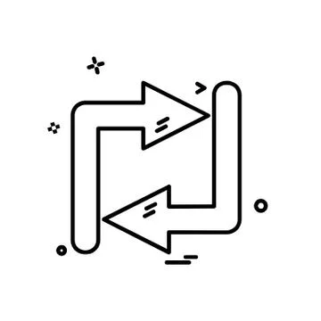 Refresh icon design vector Stock Illustration