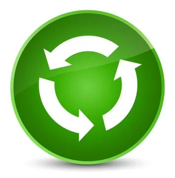 Refresh icon elegant green round button Stock Illustration