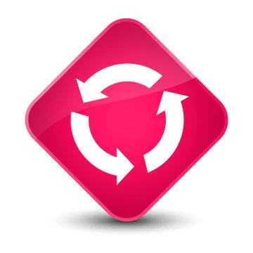 Refresh icon elegant pink diamond button Illustrazione stock