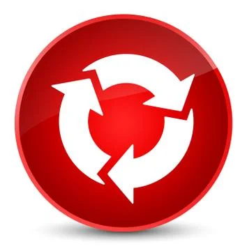 Refresh icon elegant red round button Stock Illustration